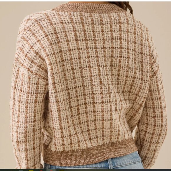 ALTARD STATE Brie Plaid Cardigan - small only - Picture 4 of 4